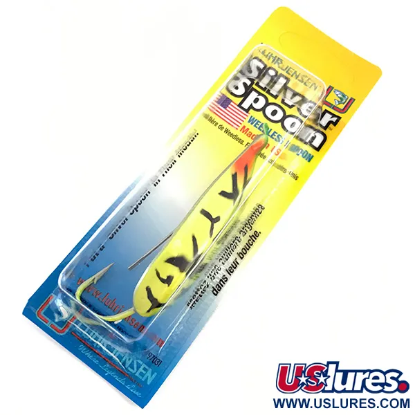 Luhr Jensen Weedless Silver Spoon UV, Fire Tiger, 17g, Cuillère, #5796