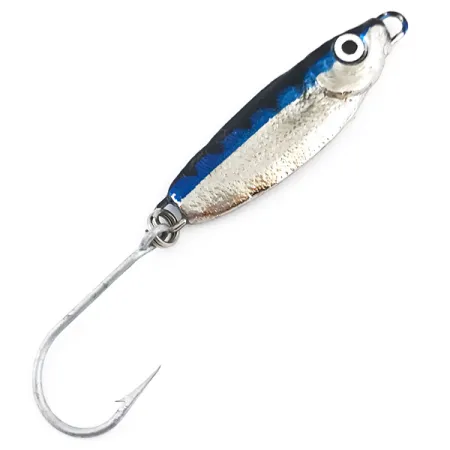 Luhr Jensen Crippled Herring Jig, Argent / Bleu, 14g, #4945