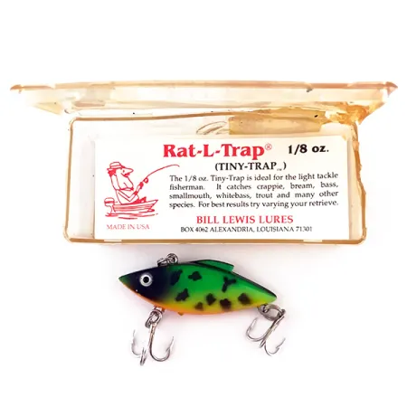 Bill Lewis Tiny-Trap Lipless Crankbait, Fire Tiger, 5.5g, Coulant, #4952