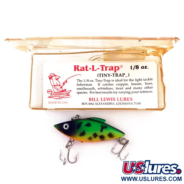 Bill Lewis Tiny-Trap Lipless Crankbait, Fire Tiger, 5.5g, Coulant, #4952