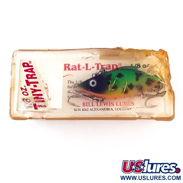 Bill Lewis Tiny-Trap Lipless Crankbait, Fire Tiger, 5.5g, Coulant, #4952