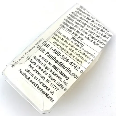 Panther Martin 2 Cuillère, Or, 1,77g, Palette sur axe, #4994