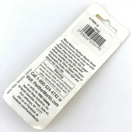 Panther Martin 4 Cuiller, Or, 4g, Vibrations soniques, #4997