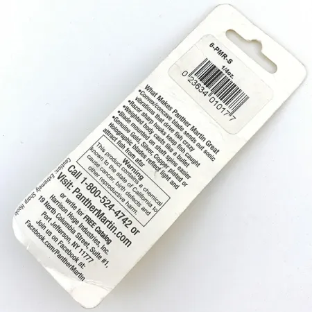 Panther Martin 6 Cuiller tournante, Argent / Jaune, 7g, #6-PMR-S