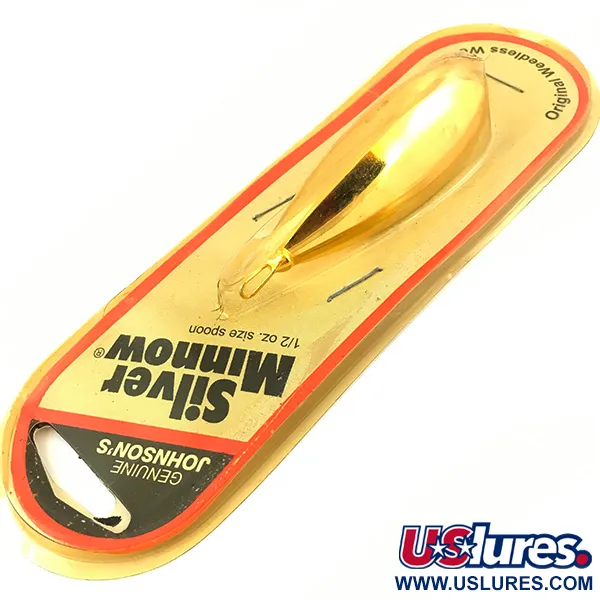 Johnson Weedless Silver Minnow Cuillère, Or, 14g, Anti-herbe, #5046