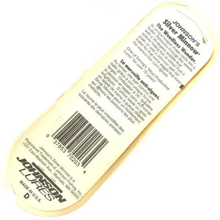 Johnson Weedless Silver Minnow Cuillère, Or, 14g, Anti-herbe, #5046