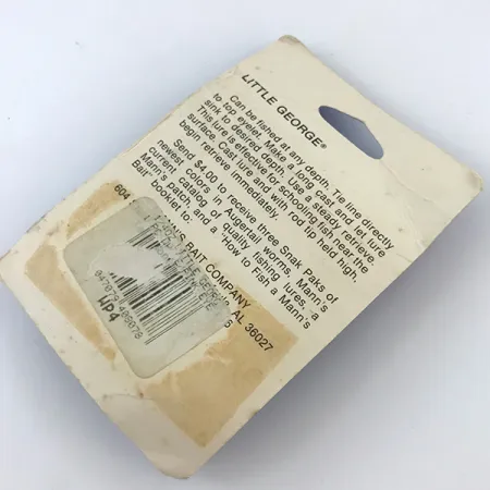 Mann's Bait Little George Tail Spinner, Blanc/Nickel Martelé, 14g, #5053