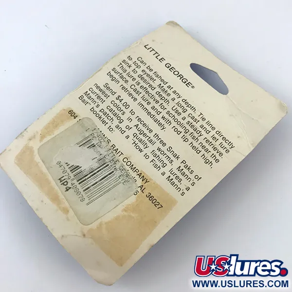 Mann's Bait Little George Tail Spinner, Blanc/Nickel Martelé, 14g, #5053