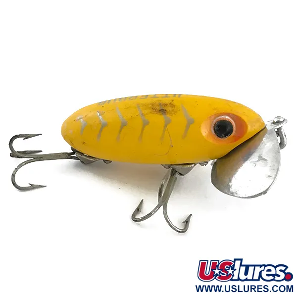 Fred Arbogast Jitterbug Leurre Surface, Jaune, 10g, Bavette Métal, #5067
