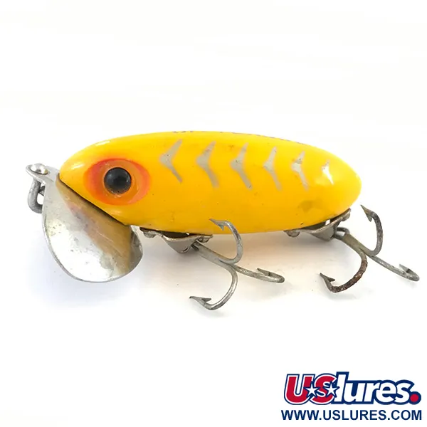 Fred Arbogast Jitterbug Leurre Surface, Jaune, 10g, Bavette Métal, #5067