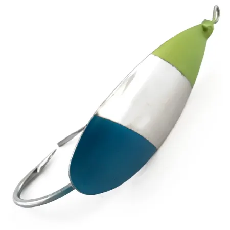 Weedless Johnson Silver Minnow Cuillère Anti-Herbe, Nickel/Bleu/Vert, #5078