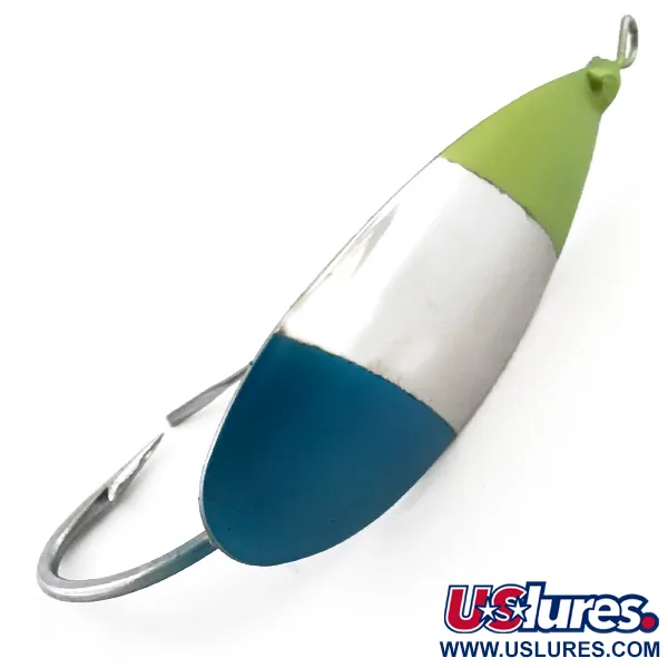 Weedless Johnson Silver Minnow Cuillère Anti-Herbe, Nickel/Bleu/Vert, #5078