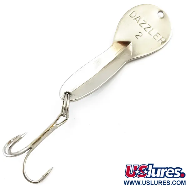 Acme Dazzler #2 Cuillère, Blanc Perle/Bleu/Nickel, 7g, Vintage, #5172