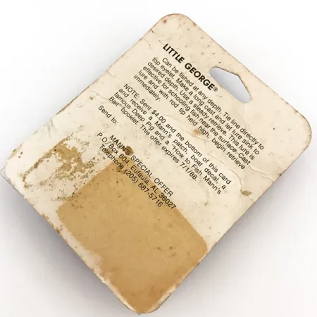 Mann's Bait Little George Tail Spinner, Blanc/Nickel, 17g, Vintage, #5116