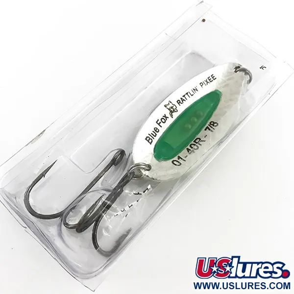 Blue Fox Rattlin Pixee Cuillère, Rainbow Gold/Vert, 24g, Rattle, #5130