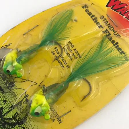 Apex Feather Flasher Jig, Chartreuse, 7g, Tête Stand-up, #5134