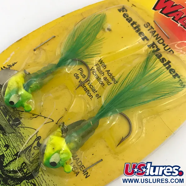 Apex Feather Flasher Jig, Chartreuse, 7g, Tête Stand-up, #5134
