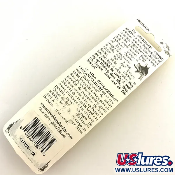 Northland Live Forage Glow Cuillère, Poisson réaliste, 7g, Glow, #5142