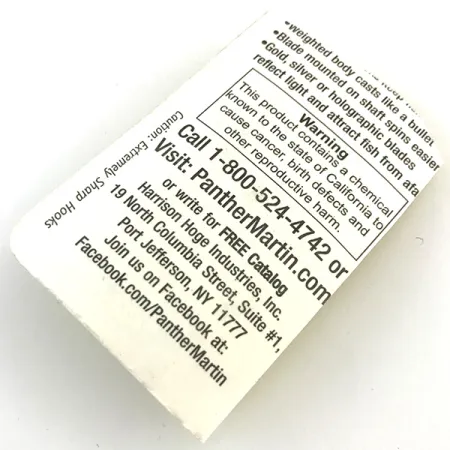 Panther Martin 4 Cuiller, Argent / Bleu, 4g, Palette In-Line, #5171