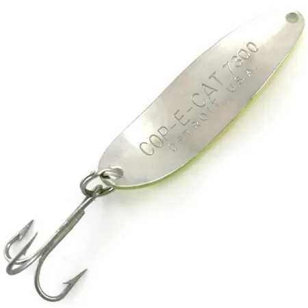 Dardevle Cop-E-Cat 7300 UV Cuillère, Jaune/Nickel, 10g, UV, #5183