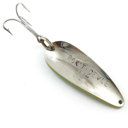 Dardevle Rok't Imp Cuillère, Yellow / Green / Nickel, 21g, #5222