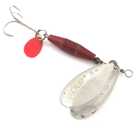 Luhr Jensen Les Davis Bolo UV Cuiller, Nickel/Rouge, 14g, UV, #5256