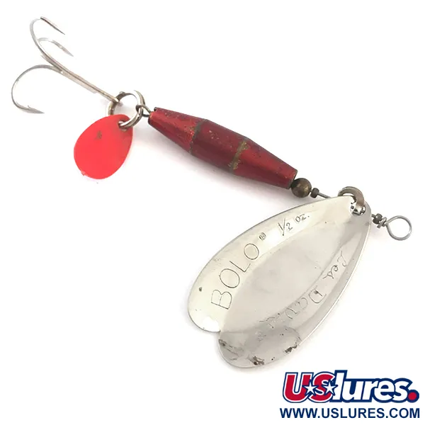 Luhr Jensen Les Davis Bolo UV Cuiller, Nickel/Rouge, 14g, UV, #5256