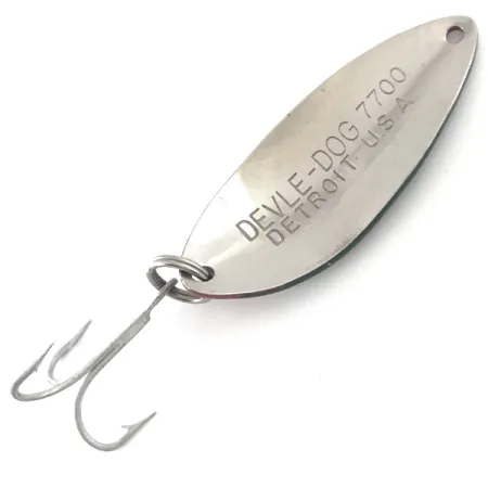 Dardevle Devle Dog 7700 Cuillère, Rouge/Vert/Nickel, 14g, #5270