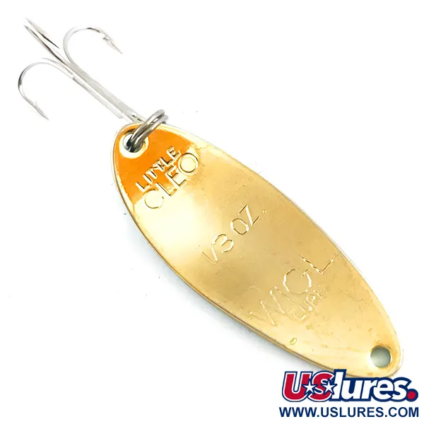 Acme Little Cleo Cuillère, Vert Métallique/Or, 9g, Modèle rare, #5296