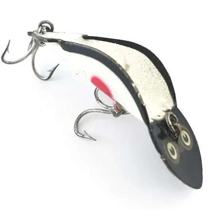 Buck Perry Spoonplug Cuillère, Noir/Blanc/Rouge, 7g, Vintage, #5298