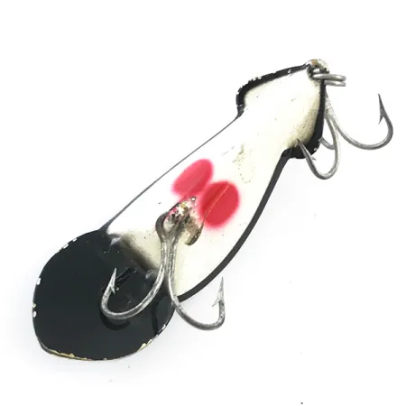 Buck Perry Spoonplug Cuillère, Noir/Blanc/Rouge, 7g, Vintage, #5298