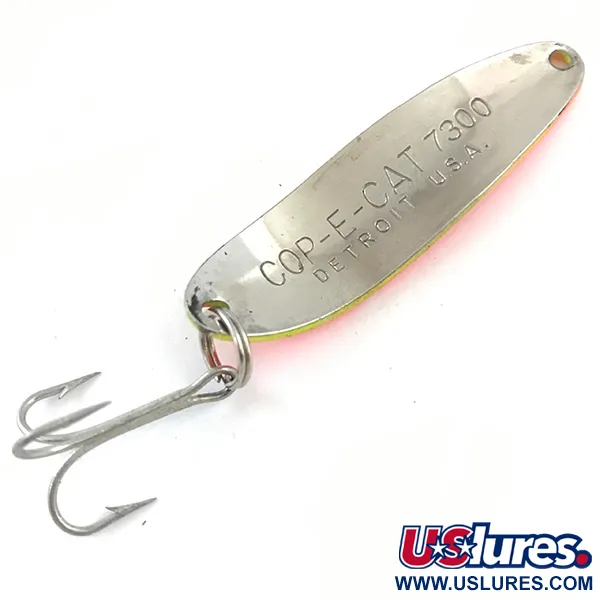 Dardevle Cop-E-Cat 7300 UV Cuillère, Jaune/Orange, 10g, UV Glow, #5308