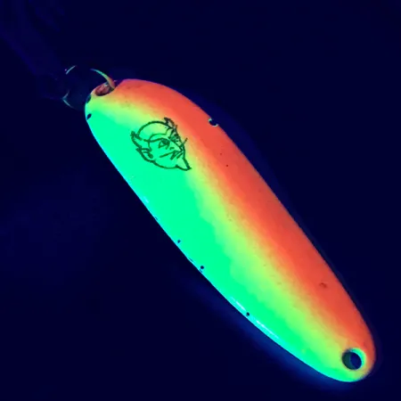 Dardevle Cop-E-Cat 7300 UV Cuillère, Jaune/Orange, 10g, UV Glow, #5308