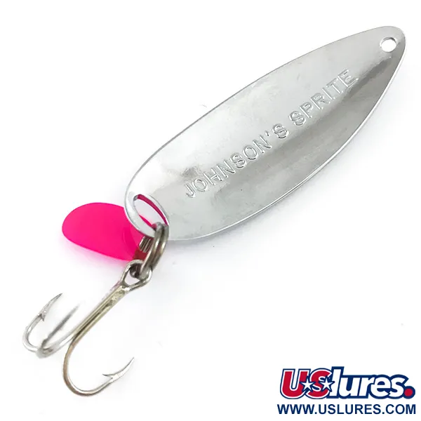 Johnson Sprite Cuillère, Nickel / Rouge, 5g, USA Vintage, #5311