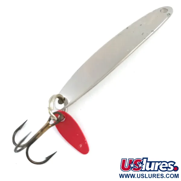 Bay de Noc Swedish Pimple Cuillère, Nickel / Rouge, 6g, #5313