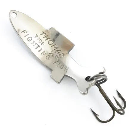 Thomas Fighting fish Cuillère, Nickel / Bleu, 7g, Motif Écailles, #5326