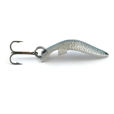 Thomas Fighting fish Cuillère, Nickel / Bleu, 7g, Motif Écailles, #5326