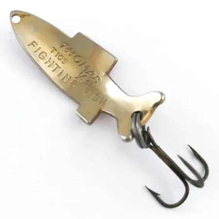 Thomas Fighting fish Cuillère, Or / Rouge, 7g, Écailles embossées, #5328