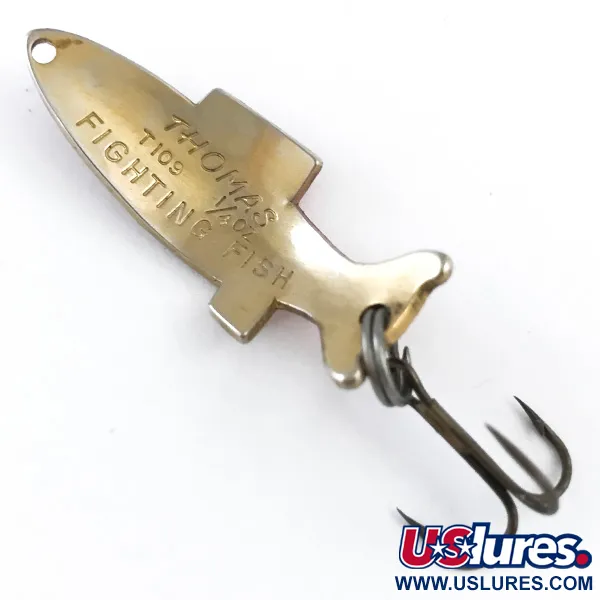 Thomas Fighting fish Cuillère, Or / Rouge, 7g, Écailles embossées, #5328