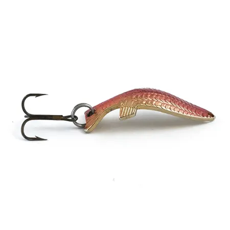 Thomas Fighting fish Cuillère, Or / Rouge, 7g, Écailles embossées, #5328