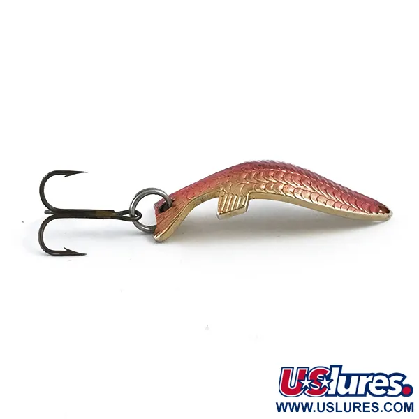 Thomas Fighting fish Cuillère, Or / Rouge, 7g, Écailles embossées, #5328