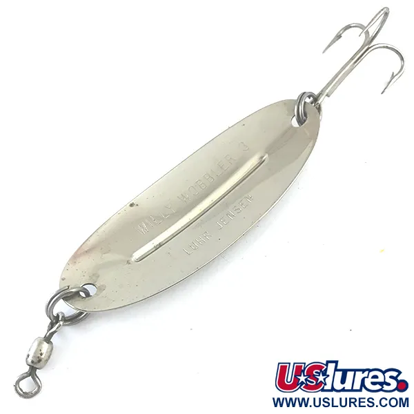 Williy Wobbler 3 Luhr Jensen Cuillère, Nickel, 9,5g, Vintage, #5352