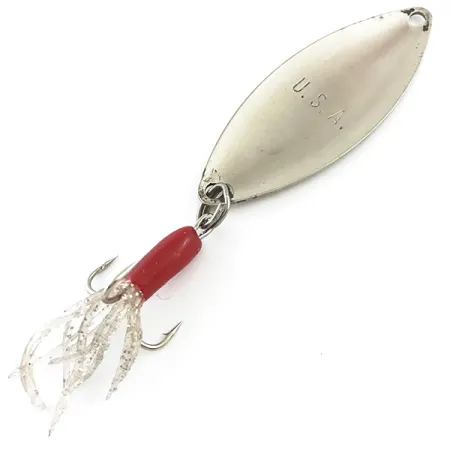 Mepps Spoon 2 Cuillère, Nickel/Rouge, 9g, Triple Plumé, #5363