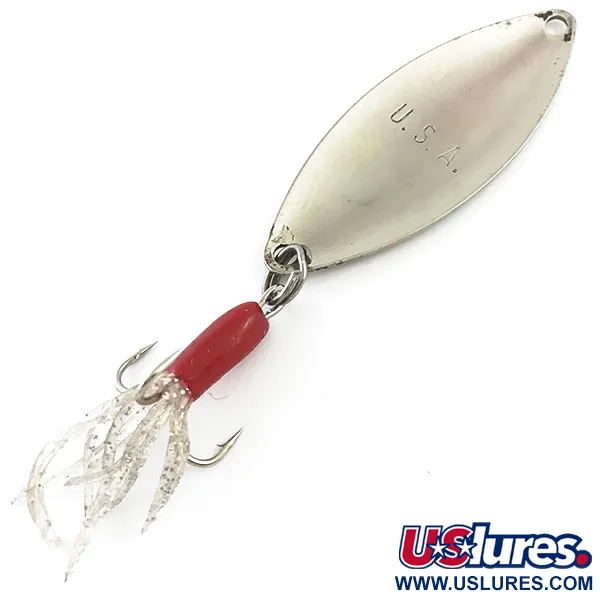 Mepps Spoon 2 Cuillère, Nickel/Rouge, 9g, Triple Plumé, #5363