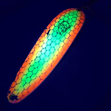 Dardevle Cop-E-Cat 7400 UV Cuillère, Jaune/Orange, 19g, UV Glow, #5389