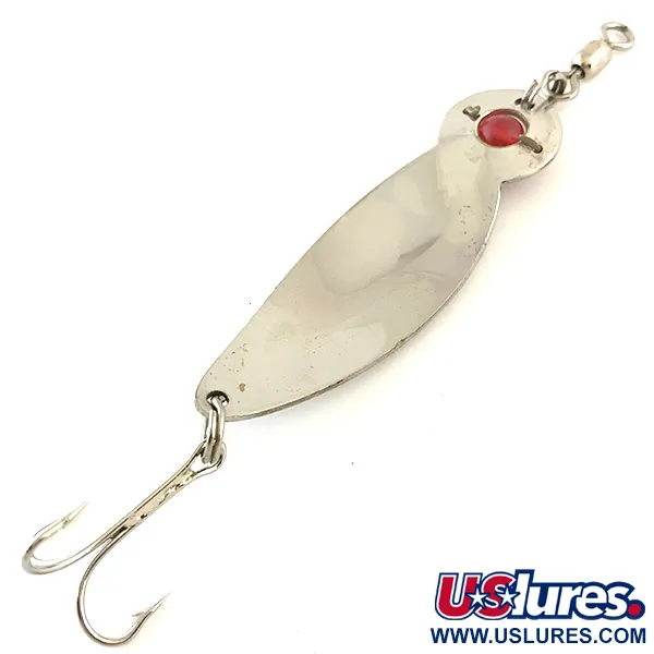 Gibbs One Eye Wiggler Cuillère, Nickel / Rouge, 16g, Perle, #5415