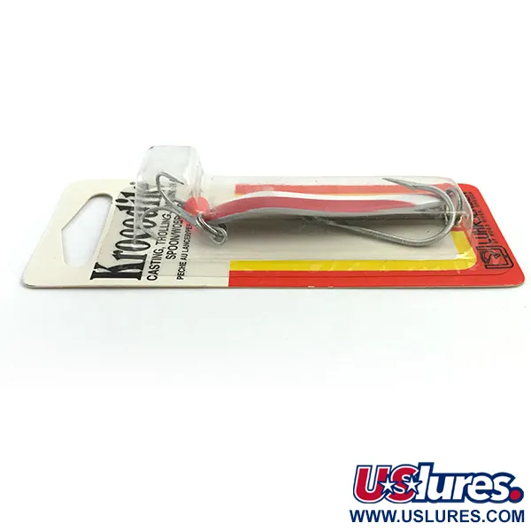 Cuillère Luhr Jensen Krocodile Die #4, Rouge/Blanc, 14g, Hameçon, #5453