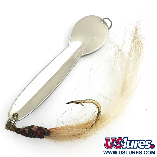 Glen Evans Loco 5 Cuillère, Nickel Martelé/Bleu, 28g, Hameçon Simple #5549