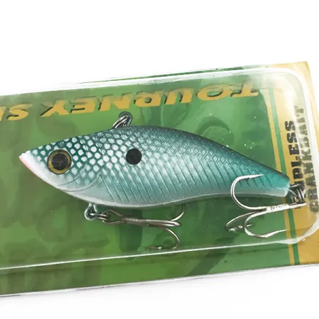 Bass Pro Shops Lipless Crankbait, Bleu Clair / Rouge, 14g, Nid d'abeille, #5553