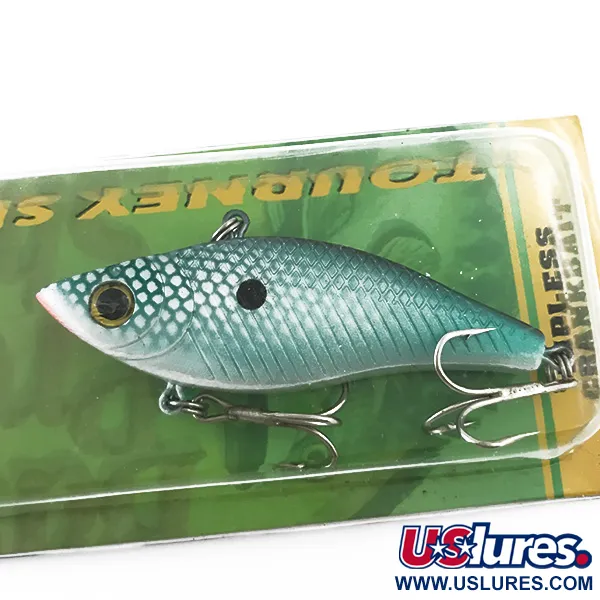 Bass Pro Shops Lipless Crankbait, Bleu Clair / Rouge, 14g, Nid d'abeille, #5553